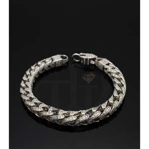 Pulsera de Cadena Cubana Iced Out de Oro 10KT 14KT y Plata 925 con Diamantes VS1 VS2, Estilo Hip Hop para Hombre, Joyería de Lujo - Product Image 6