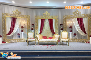 Elegant Wedding Backstage Fiber Frames Decor Lovely Wedding Stage Backdrop Frames Dreamy Wedding Big Fiber Frames Decor - Product Image 4