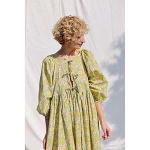 Vestido Maxi de Verano para Uso Diario, Cuello en V, Corte Holgado, Tela Transpirable de Primera Calidad, Cintura Natural, Antiarrugas, 100% Algodón de Alta Calidad - Product Image 4