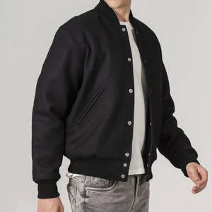Chaqueta de invierno de manga larga con diseños de botones a la moda, chaqueta universitaria de calidad profesional para venta en línea - Product Image 5