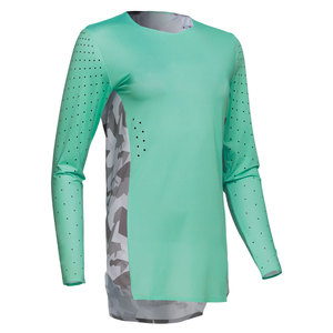 Women's Full Sleeve Motocross Jersey <b>Mint</b> <b>Green</b> Camo Print Breathable Spandex Polyester Racing Shirt All Seasons - Product Image 2