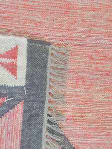 Terracotta Peach Handwoven Wool Jute Area <b>Rug</b> Geometric Boho Kilim Tribal Southwestern <b>Large</b> <b>Living</b> <b>Room</b> Entryway Carpet - Product Image 6