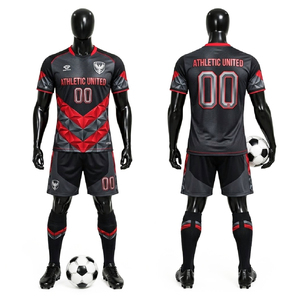 กางเกงขาสั้นเสื้อเจอร์ซีย์ผลิตตามสั่งผ้าระบายอากาศได้ดีและชุดทีมจำนวนมาก - Product Image 6