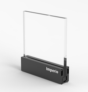 ระบบราวกันตกกระจกอะลูมิเนียม IMPERIO MICRO พร้อมการตกแต่งระดับพรีเมียมและดีไซน์ฐานทันสมัยสำหรับระเบียง บันได และเฉลียง - Product Image 3