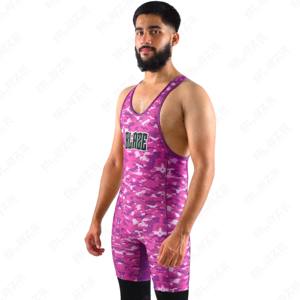 Maillot de lutte extensible pour hommes professionnels Body rayé sublimé personnalisé MMA Martial Semblable Japan Wrestling Singlets - Product Image 5