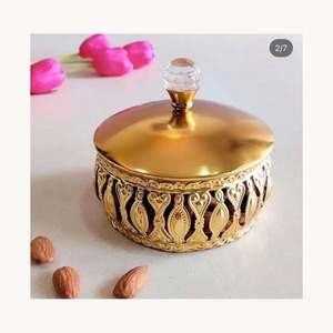 Premium Metal Gold Dry Fruits <b>Box</b> Customized Luxury Gift Packaging <b>Storage</b> Container Back to School Steamable Foldable - Product Image 3