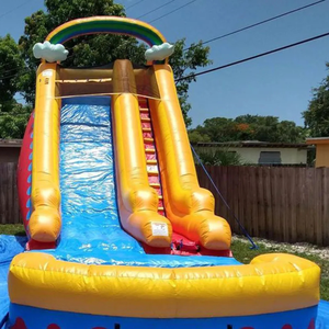 Castillo Inflable de PVC Colorido para Interiores/Exteriores, Tobogán Acuático, Piscina, Pistola de Agua para Niños, Cumpleaños, Jardín - Product Image 4