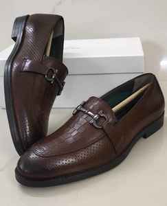 Chaussures habillées décontractées pour hommes à bout pointu en cuir, à lacets, imperméables, légères, confortables et antidérapantes, imprimées - Product Image 3