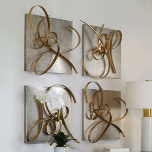 Décoration murale en métal moderne, artisanale, design fantaisie, pour restaurant, hôtel, pièces décoratives de luxe, suspensions murales en métal, décoration de cuisine - Product Image 2