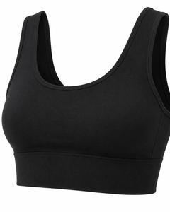 Women's Eco-Friendly for Seamless 2 Piece Yoga Set High Waist Leggings Sports Bra Scoop Neck Racerback Full Length Solid Black - Product Image 2