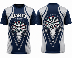 Maillot de fléchettes personnalisé pour hommes, col rond, maille respirante à séchage rapide, sublimation, uniforme d'équipe, OEM ODM, polyester, sport - Product Image 3