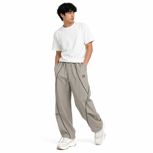 Pantalones Cargo de Nylon para Hombre al por Mayor con Bolsillos Laterales, Cintura Elástica, Impermeables, Transpirables, con Cordón, Estilo Casual de Pierna Ancha Y2K Streetwear USA - Product Image 5
