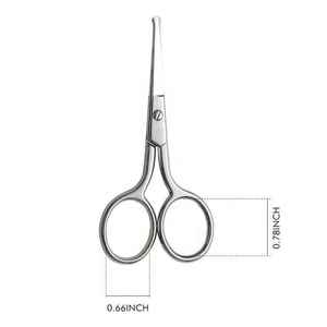 Ciseaux de qualité supérieure en acier inoxydable pour la coupe des poils du nez/des oreilles, à pointe arrondie, produit de beauté avec logo et couleur personnalisés - Product Image 4