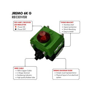 Control Remoto Industrial por Radio para Grúa, Polipasto y Cabrestante, Velocidad Única, 100-240 VCA, JEICO JREMO 6K G, Fabricado en Corea, 6K fiable - Product Image 3