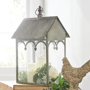 Metal & Glass <b>Lantern</b> Antique Finish Factory Direct Iron <b>Black</b> Powder Coated Finish Christmas Valentine's Day Modern Design - Product Image 5