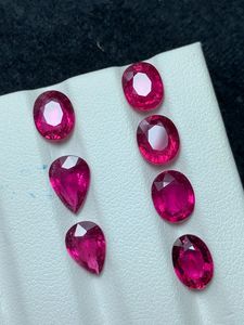 Piedras preciosas de turmalina rubelita natural, piedras sueltas de turmalina rosa roja para la fabricación de joyas y colección. - Product Image 3