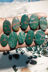 MAHNAJ GEMS ขายส่งพลอยแจสเปอร์ทะเลเกรด AAA แท้ 100% คุณภาพสูง รูปทรงคาโบชอง สีเขียว พลอยเม็ดเดี่ยว - Product Image 6