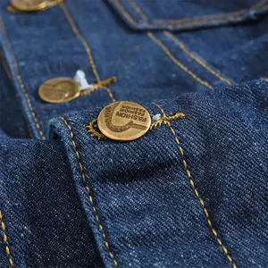 Stylish Custom Washed Blue <b>Denim</b> <b>Jacket</b> for <b>Men</b> Embroidered Motorcycle Classic Jean Outerwear - Product Image 3