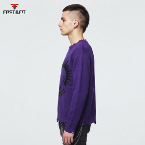 Sudadera personalizada de invierno con media cremallera, 100% algodón, talla grande, hombros caídos, cremallera de cuarto, lisa, en venta - Product Image 3