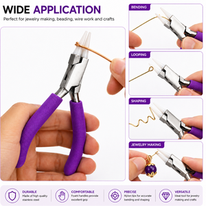 Non Marring Nylon Jaw Pliers Jewelry Flat Nose Tool <b>Wire</b> Forming Straightening DIY <b>Craft</b> Professional Repair Tool - Product Image 4