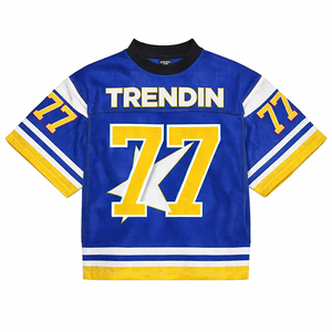 Camisetas de Fútbol Transpirables de Verano de Alta Calidad con Estampado por Sublimación y Bordado para Hombre, Estilo Hip Hop, para Práctica Deportiva en Equipo - Product Image 1