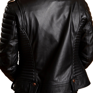 Blouson Bomber Femme en Cuir Véritable, Coupe Classique Ajustée, Zippé, Teint Uni, Logo Brodé Personnalisé, Soie Unie, Automne, Fabrication Usine - Product Image 4