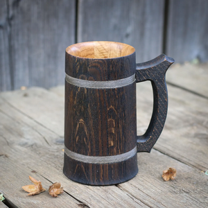 Juego de 2 Tazas de Madera de Diseño Vintage, Ecológicas, con Tapa y Asa, Aptas para Microondas, Reutilizables, para Uso Doméstico y Accesorios de Bar - Product Image 5