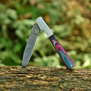 มีดพับคลาสสิก ด้ามไม้ พร้อมใบมีดเหล็กขัดเงา สำหรับใช้งานตัดในชีวิตประจำวัน - Product Image 6