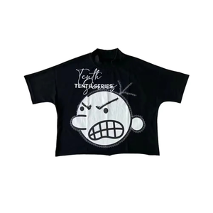 Camiseta de Manga Corta con Cuello Redondo y Estampado de Dibujos Animados de la Décima Serie para Hombre, Talla Grande, Estilo Casual Urbano, Poliéster/Algodón, Antiarrugas, Secado Rápido - Product Image 2