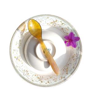Cuillère de luxe en corne de bufflonne polie, sculptée à la main, confortable à utiliser, à prix abordable - Product Image 6