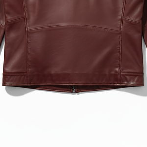 Factory Direct Sale Burgandy Color <b>Men</b> Leather <b>Jacket</b> <b>Light</b> Weight <b>Men</b> Leather <b>Jacket</b> Plus Size Leather <b>Jacket</b> - Product Image 4