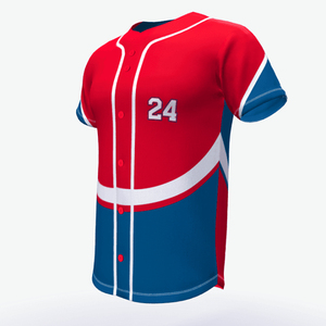 Camiseta de béisbol transpirable para hombre, azul claro con rayas finas, corte regular, manga corta. - Product Image 2