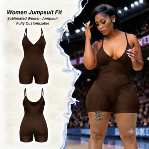 Traje de baño de una pieza para mujer, cintura alta, sin mangas, cuello redondo, secado rápido, color sólido, para verano - Product Image 1
