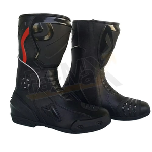 Waterproof Lightweight Genuine Leather Lining Motorcycle <b>Boots</b> with Zip Closure Unisex Biker Footwear for Winter Touring - Product Image 3