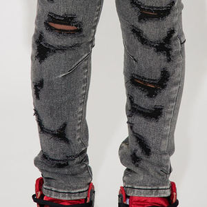 Material de mezcla de algodón para pedidos al por mayor / Ropa casual de diseño de alta calidad con corte clásico suave y recto con presillas, jeans para niños - Product Image 5