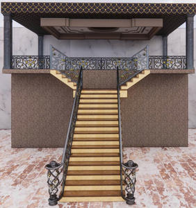 Barandilla de Escalera Moderna de Hierro Forjado Personalizada, Detalles Artísticos en Hierro Forjado, Estructura Metálica Resistente, Escaleras Interiores Seguras y Elegantes para Viviendas - Product Image 6