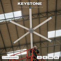 Ventilateur HVLS à faible bruit et à grande vitesse, à large couverture, pour les zones de repos et de regroupement