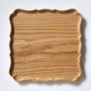 Plateau de service ovale en bois avec sections divisées pour la présentation des aliments, design minimaliste, bois d'acacia, passe au lave-vaisselle, style unique - Product Image 2