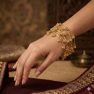 Kashmiri <b>Bangles</b> <b>Set</b> of 6 <b>Gold</b> Plated Traditional Ethnic <b>Bangles</b> <b>Set</b> for Women All Size Combo 2.4 2.6 2.8 ( 8 pieces in a <b>set</b> ) - Product Image 3