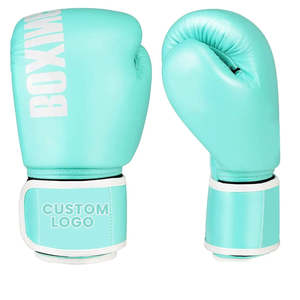 Guantes de boxeo de cuero PU personalizados de primera calidad para entrenamiento, para jóvenes, adultos, mujeres y hombres - Product Image 1