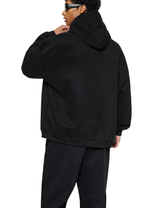 Sweat à capuche surdimensionné personnalisé en molleton 100% coton lourd |   Pull à épaules tombantes et coupe ample |   Étiquette privée OEM écologique - Product Image 5