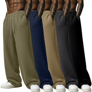 Pantalon de survêtement décontracté pour homme en molleton de coton, tissu extensible doux et confortable pour le quotidien, vêtements de sport, bas de tenue pour la gym - Product Image 3