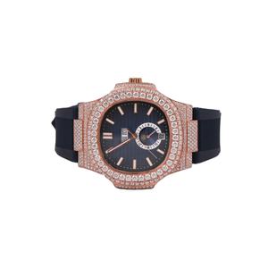 Montre Hip Hop de la vie quotidienne pour hommes Moissanite Diamond Luxury Conçu pour les vêtements de cérémonie décontractés Montres à la mode - Product Image 1