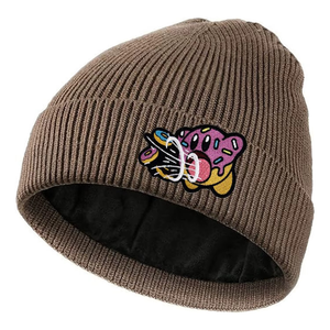 Unisex Ribbed <b>Knit</b> Beanie Hat Solid Color Winter Warm Cap Casual Style <b>for</b> Adult Head Circumference Character Embroidery - Product Image 6