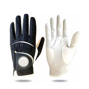 Gants de golf en cuir véritable Cabretta de couleur personnalisée, accessoires de golf de haute qualité avec logo personnalisé, respirants et offrant une adhérence douce - Product Image 1