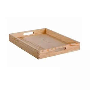 Plateau de service en bois Linden Craft, rectangulaire, couleur unie, design rétro fait main, vaisselle et assiettes pour la salle à manger, plateau de service en bois - Product Image 6