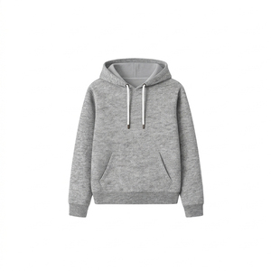 Sweat à capuche décontracté en molleton Heather Gray pour filles, en coton/polyester, personnalisable avec cordon de serrage - Product Image 1