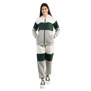 Conjunto Deportivo Personalizado para Mujer, Chaqueta con Cierre y Pantalones Deportivos de Corte Regular, Venta al Por Mayor, Ropa Deportiva Informal - Product Image 1