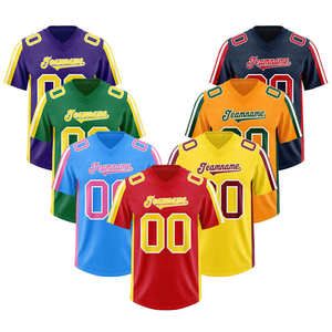 2026Custom Purple Yellow Soccer Jersey Set V-Neck Short Sleeve Sublimated Breathable Unisex Adult Team Apparel - Product Image 1