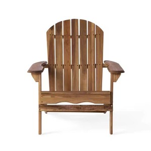 Chaise en bois moderne avec porte-gobelet, mobilier d'extérieur résistant aux intempéries pour hôtel, villa et parc - Product Image 5